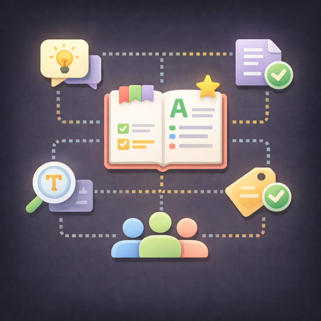 Business glossary and term reuse in specifications